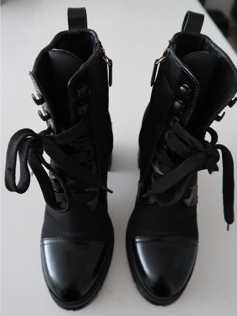 Prada Re-Nylon and Leather Combat Boot - Picture 7 of 7